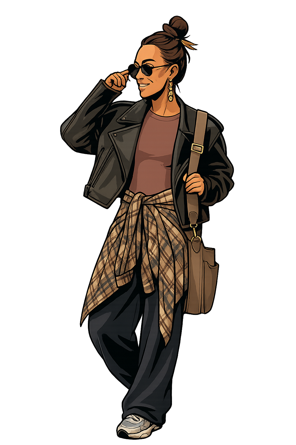 Девушка с интерактивными аннотациями стиля